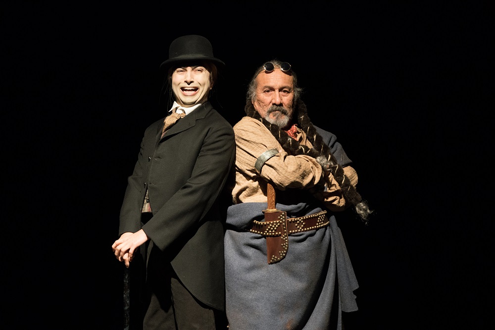 The Oregon Shakespeare Festival. 2019. Between Two Knees by The 1491s. Directed by Eric Ting. Scenic Design: Regina Garcia. Costume Design: Lux Haac. Lighting Design: Elizabeth Harper. Composer and Sound Design: Jake Rodriguez. Projection Design: Shawn Duan. Production Dramaturg:Julie Felise Dubiner.
</p>
<p>Keep reading <a href=